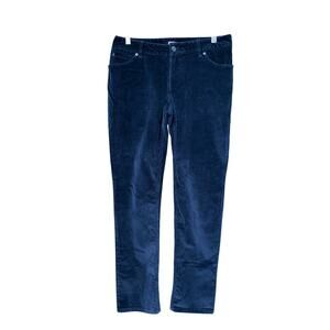 J Jill Black Corduroy Straight Slim Leg pants women’s Sz 6